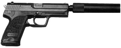 9 мм пистолет Hеckler & Koch P.8 с прибором беззвучно-беспламенной стрельбы 