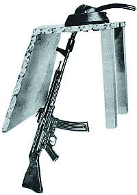 Автомат (штурмовая винтовка) МР.44 с искривленным стволом-насадкой Vorsatz Pz (танковый вариант) на 90 градусов