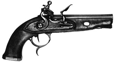 Пистолет «терцероль» с французским батарейным ударно-кремневым замком. Европа. Начало XIХ века