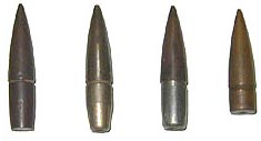 пули патрона 8x50 R Lebel M 1886 D, M 1932 N, M 1917 T, M 1915 P
(слева-направо)