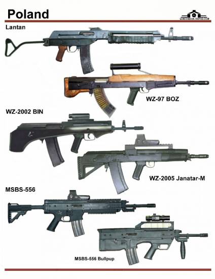 Польша: Lantan, WZ-97 BOZ, WZ-2002 BIN, WZ-2005...