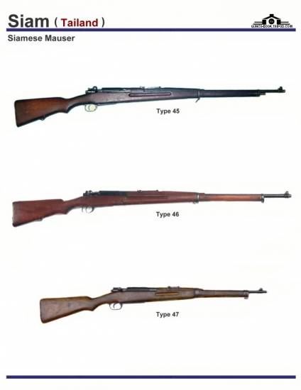 Тайланд: Siamese Mauser Type 45, Type 46, Type 47