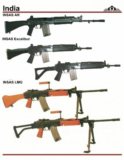 Индия: INSAS AR, INSAS Excalibur, INSAS LMG