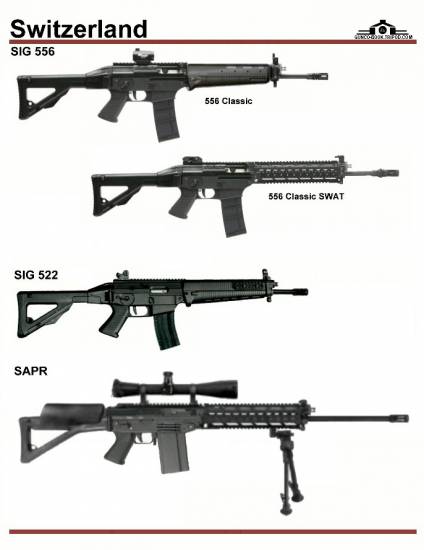 Швейцария: SIG 556, SIG 522, SIG SAPR