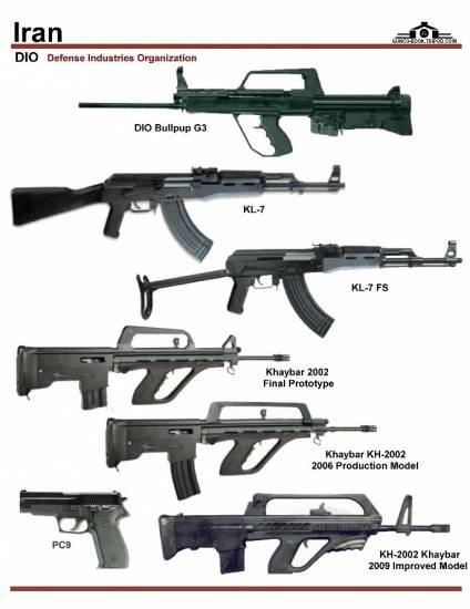 Иран: DIO Bullpup G3, KL-7, Khaybar KH-2002, PC9