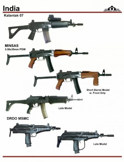 Индия: Kalantak 07, MINSAS PDW, DRDO MSMC