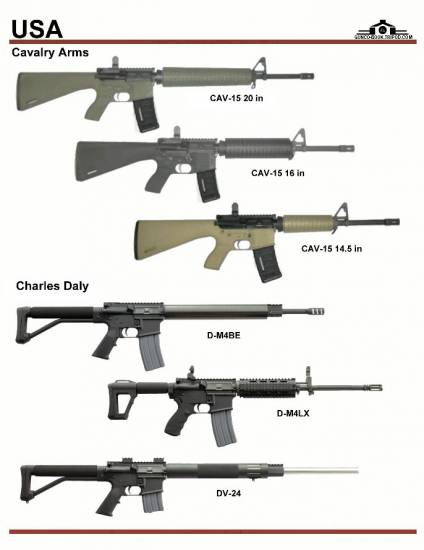 США: Cavalry Arms CAV-15, Charles Daly D-M4, ...