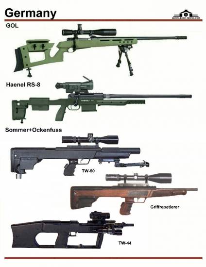 Германия: GOL Sniper Rifle, Haenel RS-8, ...