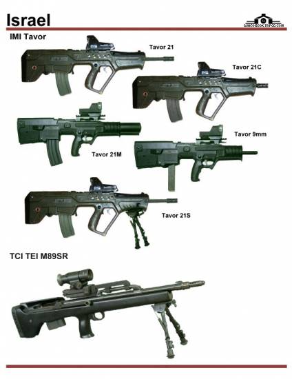 Израиль: IMI Tavor 21, TCI TEI M-89 SR