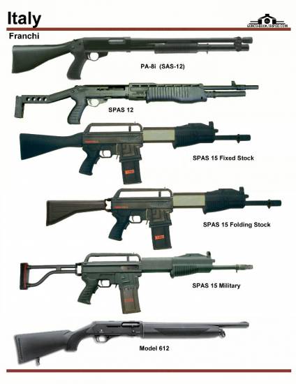 Италия: Franchi PA-8i (SAS-12), Franchi SPAS-12...