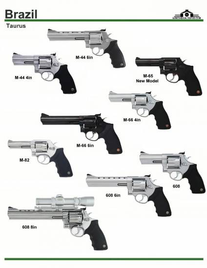 Бразилия: Taurus M-44, M-65, M-66, M-82, 608