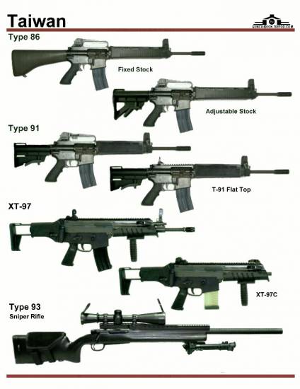 Тайвань: Type 86, Type 91, XT-97, Type 93 ...