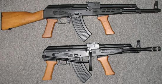 AKM-63 (сверху) и AMD-65 (снизу) гражданский вариант