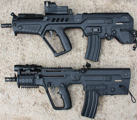 Tavor CTAR-21 (сверху) и X95 Rifle / Carbine (снизу)