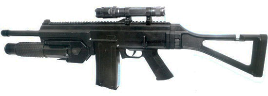 LW-3 с коробчатым магазином и 38-мм подствольным гранатометом для «несмертельных» боеприпасов