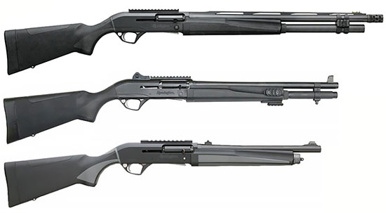 Сверху - вниз: Remington Versa Max Tactical, Remington R12, Remington R12-E (Entry)