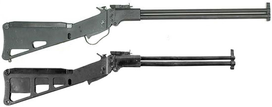 Springfield Armory M6 Scout (сверху) и Ithaca M6 rifle-shotgun survival (снизу)