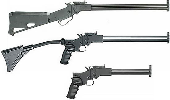 Сверху - вниз: M6 Scout, M6 Scout Carbine, M6 Scout Pistol