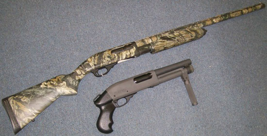 Serbu SUPER-SHORTY созданный на базе Remington 870 в сравнении с полноразмерным ружьем Remington 870
