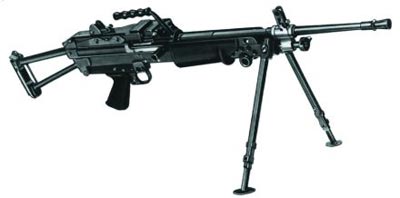 5,56-мм ручной пулемет FN Minimi Standart с металлическим прикладом (Бельгия)