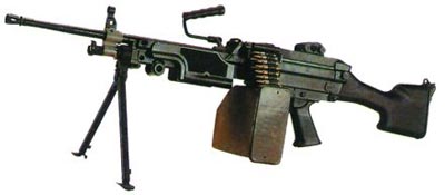 5,56-мм ручной пулемет FN Minimi Standart с пластмассовым прикладом (Бельгия)