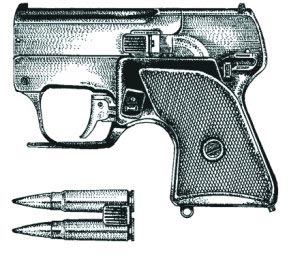 7,62-мм бесшумный пистолет МСП «Гроза» с патронами