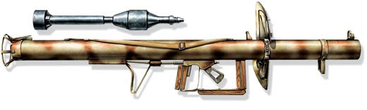 Ручной противотанковый гранатомет многоразового применения «Панцершрек» и реактивная граната P.Pz.B.Gr.4322, Германия, 1944 год