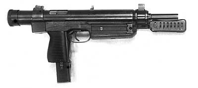 Опытный чехословацкий пистолет-пулемёт (вариант со складным прикладом)