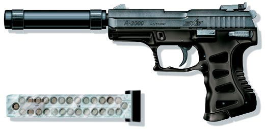 Газобаллонный многозарядный пистолет «Аникс» А-3000 LB «Скиф», Россия