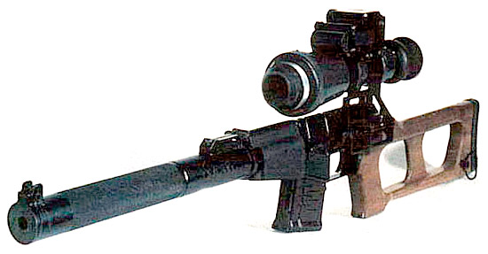 Бесшумная снайперская винтовка «Винторез» с ночным прицелом
