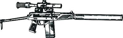 9-мм автомат 9А91 выпуска 1995 г. с прибором для бесшумно-беспламенной стрельбы и оптическим прицелом ПСО-1-1