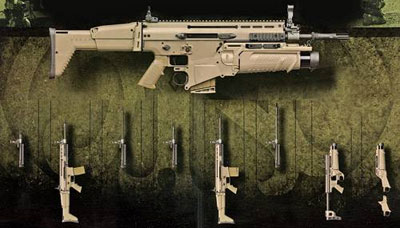 Американское отделение бельгийской компании FNH выиграло конкурс на поставку американским силам специальных операций модульной винтовки SCAR (SOF Combat Assault Rifle). Точнее, не одной винтовки, а системы, состоящей из двух винтовок (MK16 под патрон 5,56х45 мм и MK17 под 7,62х51 мм), каждая из которых может оснащаться длинным, средним и коротким стволами, а также подствольного гранатомета.