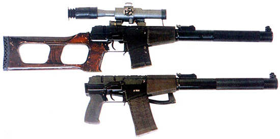 Снайперская винтовка ВСС и автомат АС