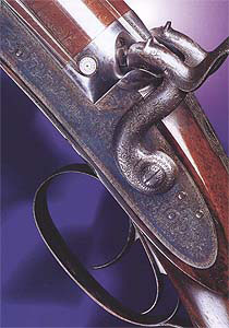Дульнозарядная капсульная двустволка работы Джеймса Пёрде-старшего для live pigeon - садочной стрельбы.