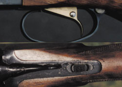 Предохранители тестируемых ружей: сверху - ствол МР-233, снизу - ствол ТОЗ 120