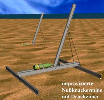 Импровизируемая противодесантная мина c нажимным взрывателем (improvisierte Nussknackermine mit Druckzuender)