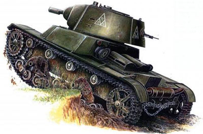Огнеметный танк ОТ-133 на базе легкого танка Т-26 (1939 г.)
