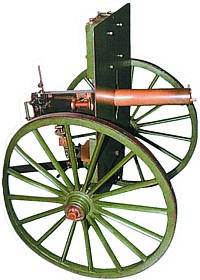 Станковый пулемет системы Максима обр. 1889 года на станке лафетного типа