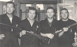 Братья Пиотти в мастерской слева направо: Серджио, Мануэль, Фабио и Руди