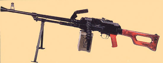 7,62-мм единый пулемет Калашникова на сошке. Ротный вариант. Опытный образец 1960 г Второй вариант