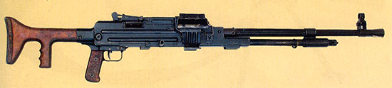 7,62-мм единый пулемет Гаранина 2Б-П-45 на сошке. Ротный вариант. Опытный образец 1958 г.