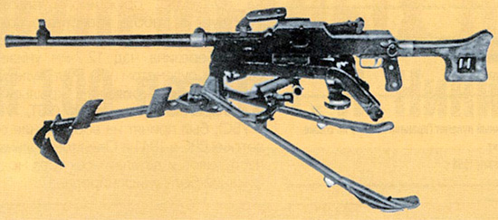 7,62-мм единый пулемет Гаранина 2Б-П-45 на станке-треноге Маркова. Батальонный вариант. Опытный образец 1958 г.