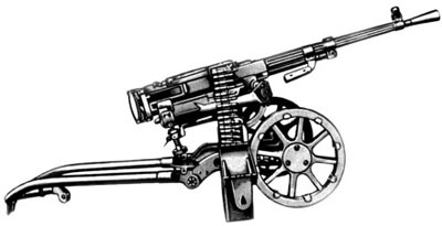 7,62-мм станковый пулемет Горюнова СГМ на колесном станке конструкции Гаранина