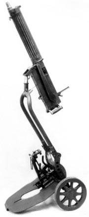 7,62-мм станковый пулемет «максим» на колесном станке конструкции Гаранина. В варианте для зенитной стрельбы. Опытный образец 1944 г.