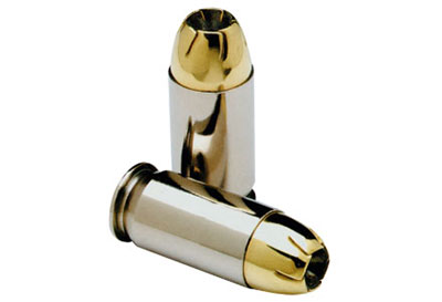 9х19 пистолетный патрон с полуоболочечной пулей с пустотой в головной части Gold Sabre Hollow-Point с латунной никелированной гильзой, изготовленный фирмой Remington