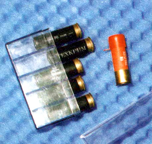 Патроны 12-го калибра с травматическими элементами (резиновая пуля, резиновая картечь, резиновая и пластиковая дробь) производства «Техкрим»