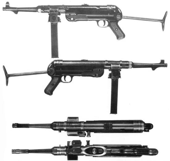 MP-40/1 с двумя магазинами - очень редкое оружие. Данный экземпляр собран на заводе фирмы Эрма в 1942 г.