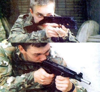 Спор о переднем и заднем шептале в современных пистолетах-пулеметах (вверху ПП-93, внизу – «Кипарис») неактуален, поскольку из этого оружия почти невозможно прицелиться