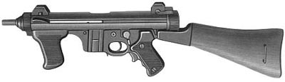 Пистолет-пулемет «Беретта» М.12S с постоянным деревянным прикладом