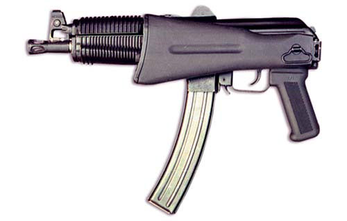 Пистолет-пулемет «Бизон-2» под патрон 7,62х25 ТТ. Приклад сложен. Вид слева